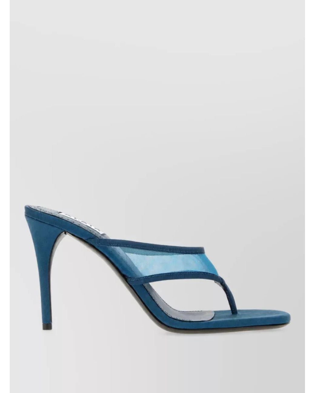 Alaïa Blue Mesh Thong Mules