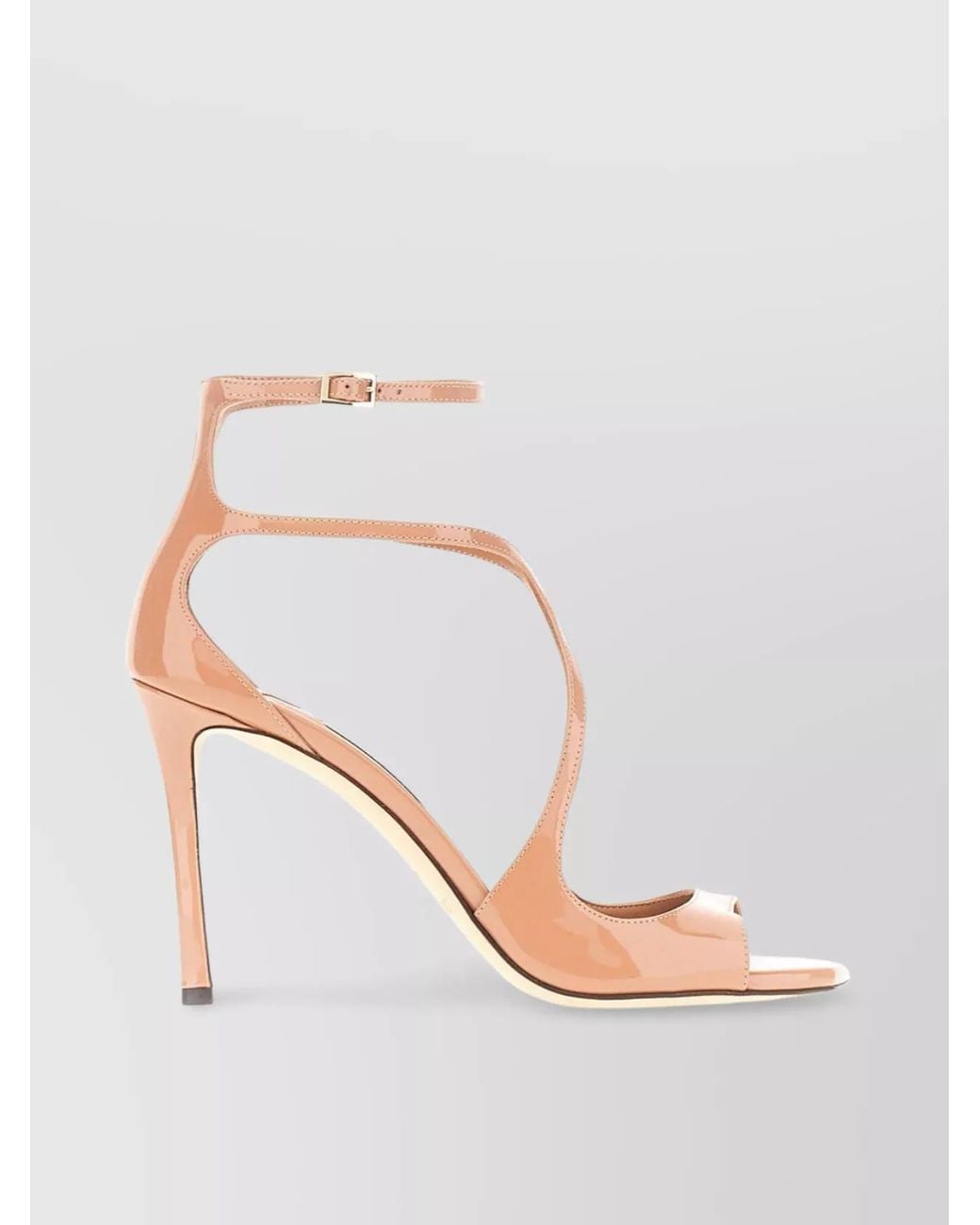 Jimmy Choo White Leather Stiletto-Heel Sandals
