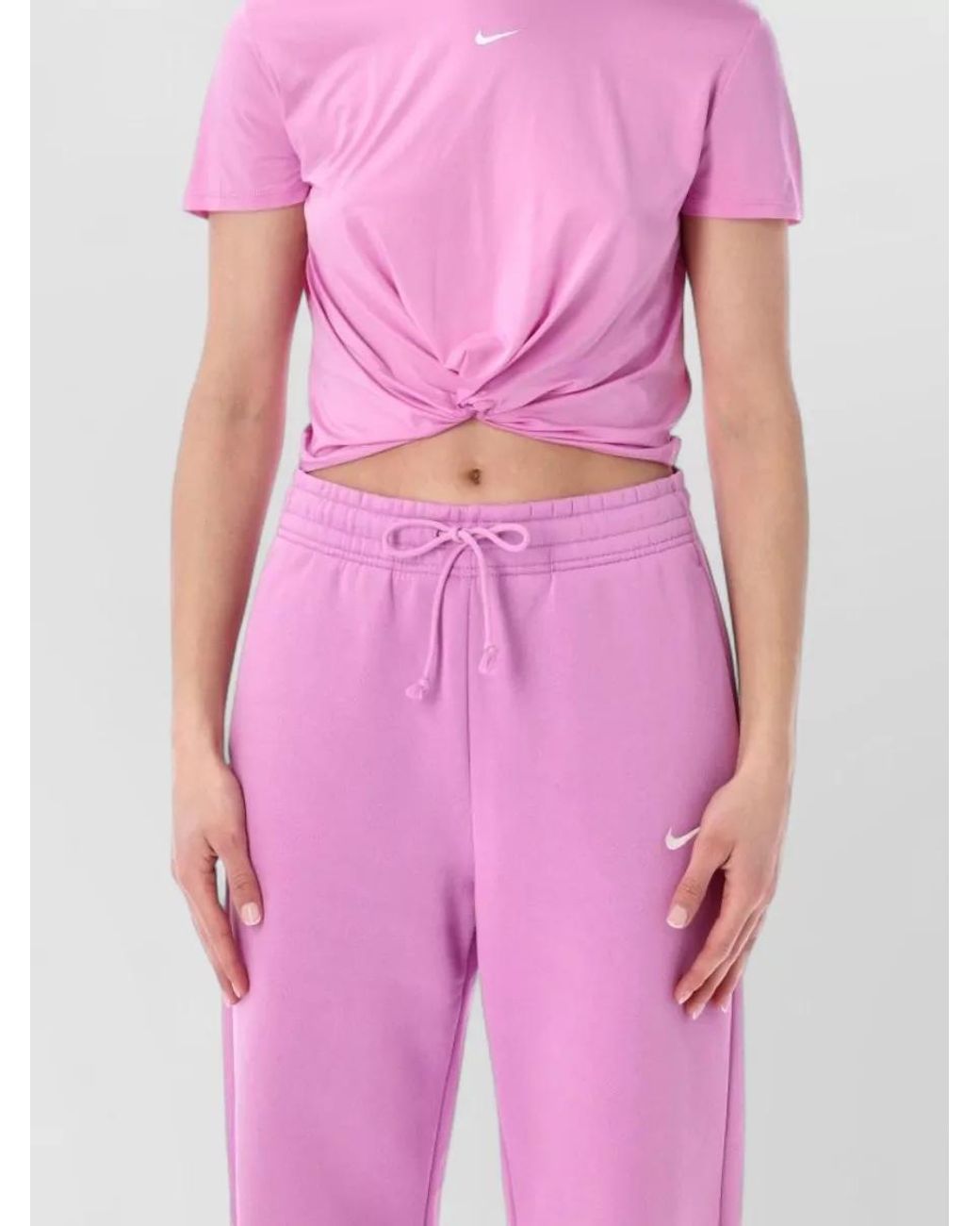 Nike Pink Knotted Short-Sleeve T-Shirt