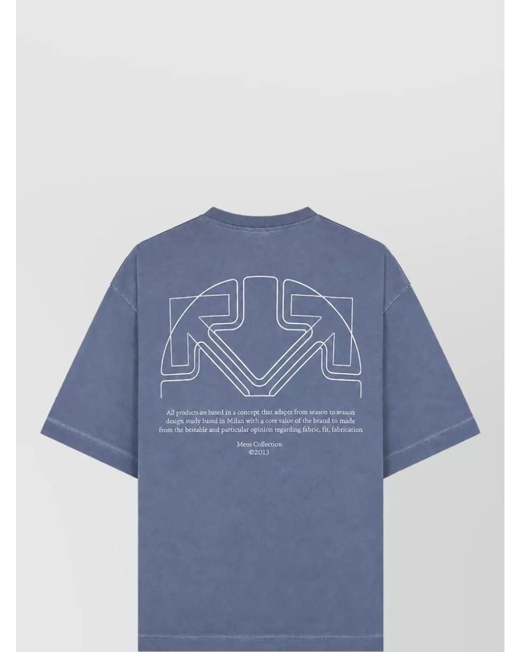 Off-White c/o Virgil Abloh Blue Cotton Short-Sleeve T-Shirt for men