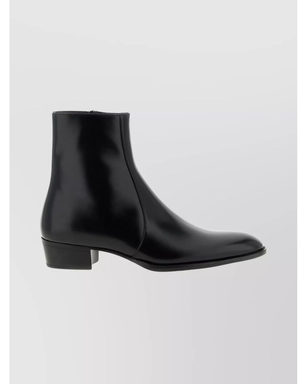 りんごSAINT LAURENT pointed toe boots 40 Saint Laurent Ankle Boots With Block Heel And Pointed Toe in Black