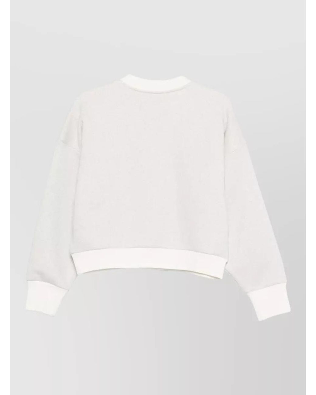 Emporio Armani White Logo Print Lurex Sweatshirt