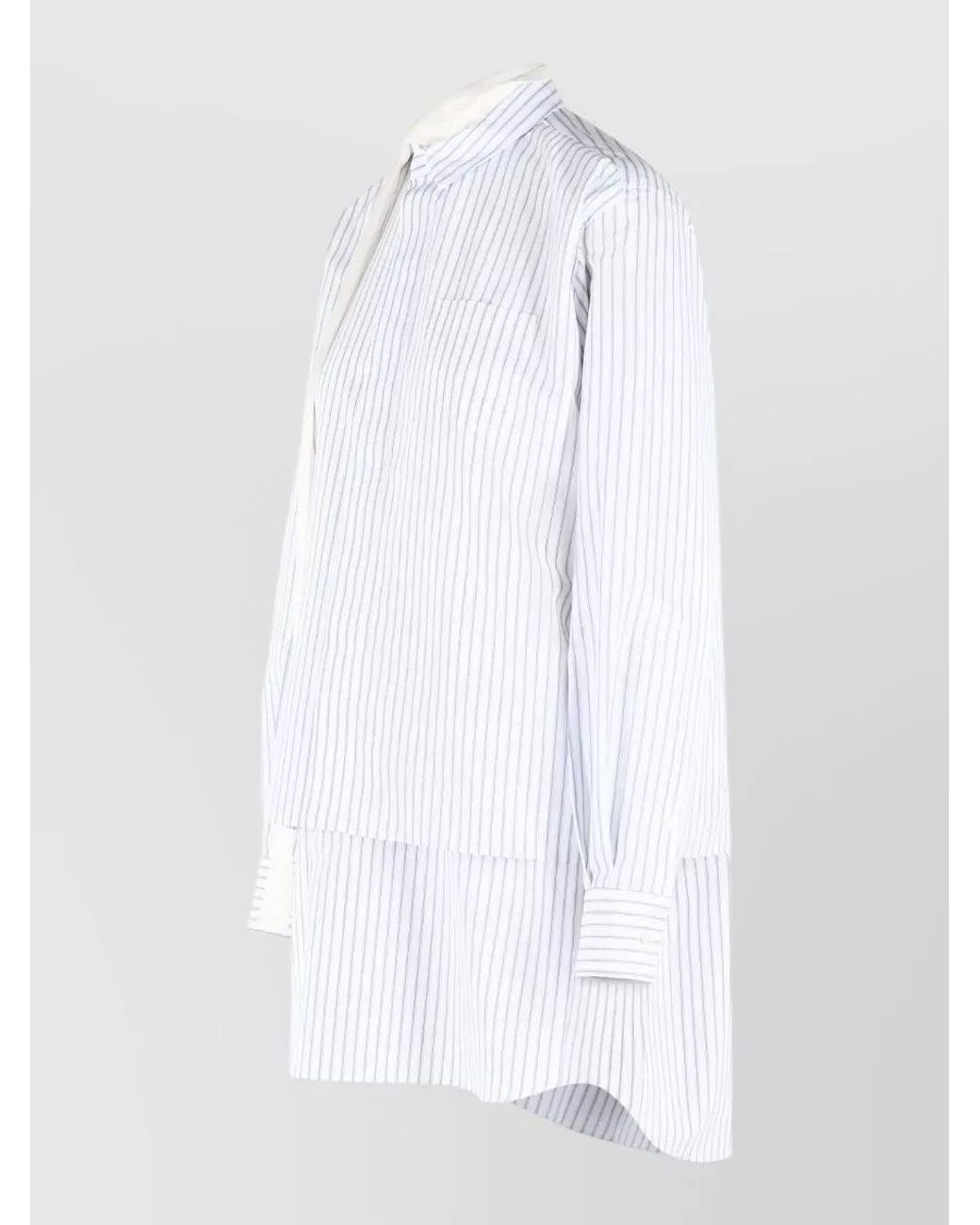 Sacai White Mini Shirt Dress