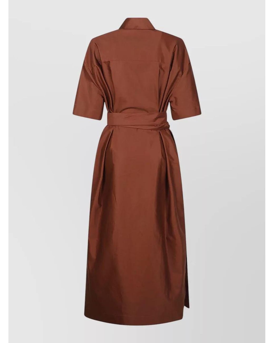 Sa Su Phi Brown Short Sleeve Midi Dress