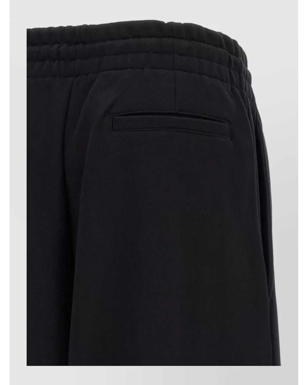 Dries Van Noten Blue Cotton Mid-Rise Pleated Wide-Leg Pants