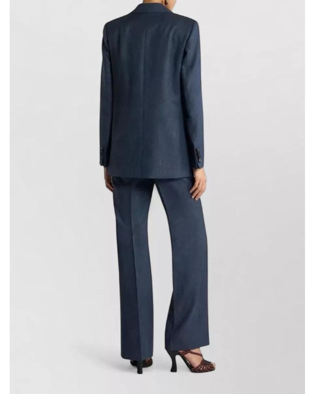 Etro Blue Wool Tailored Blazer