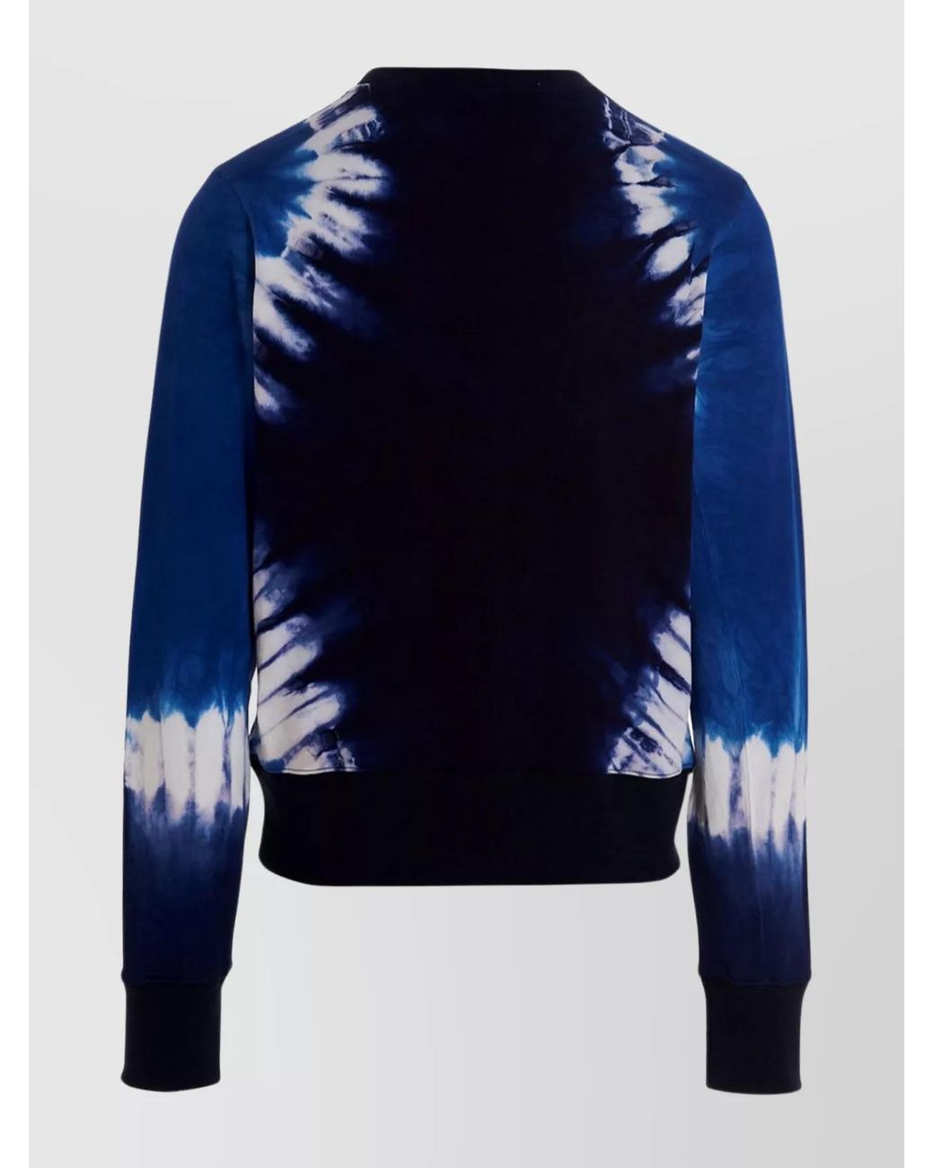 Wales Bonner Blue Tie Dye Logo Embroidered Sweatshirt for men