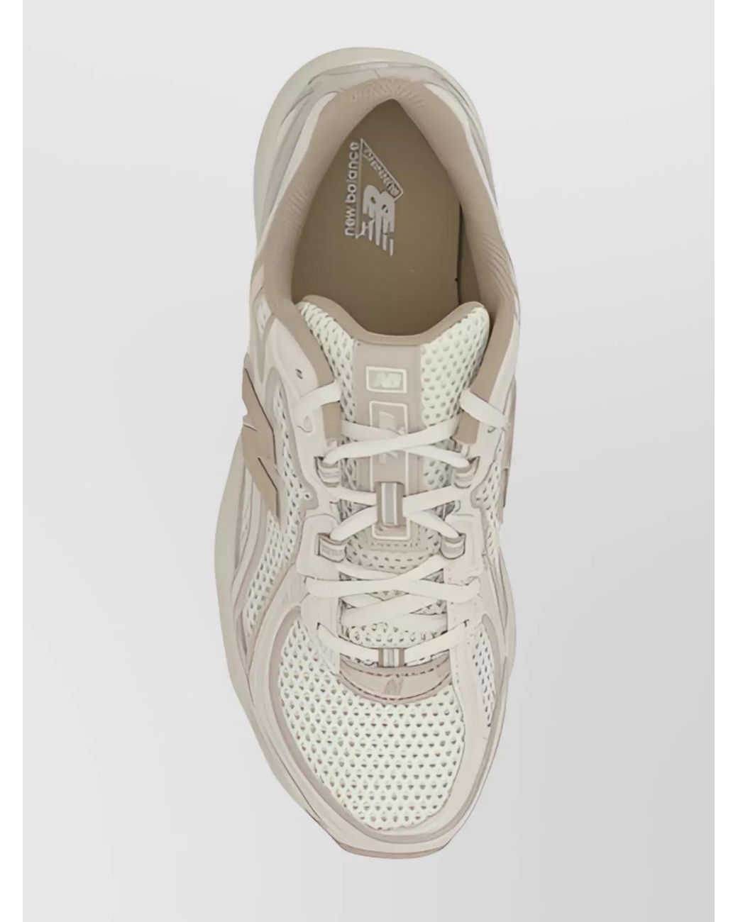 New Balance White Leather Low-Top Sneakers