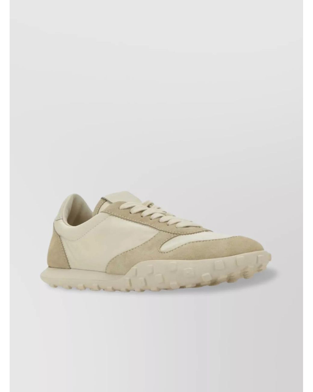 Jil Sander Natural Suede Low-Top Sneakers