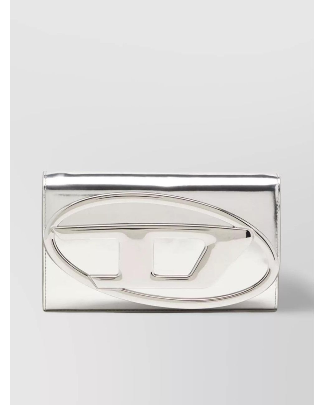 DIESEL Natural Chain Strap Leather Clutch Bag