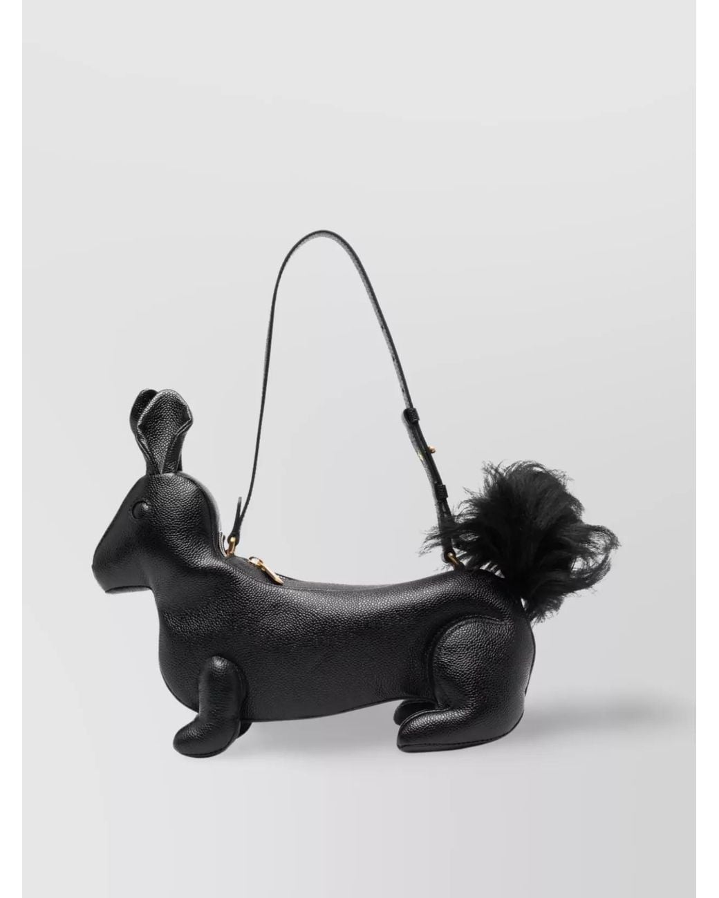 Thom Browne Multicolor Pebble Grain Leather Rabbit Shoulder Bag