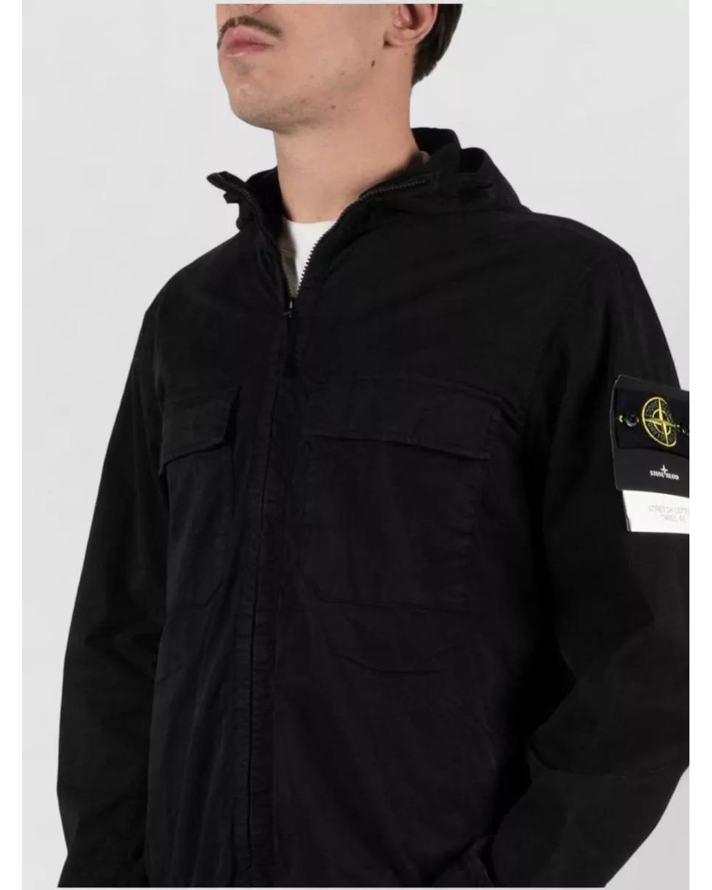 Stone Island Black 4100077 Stretch Organic Cotton Twill for men