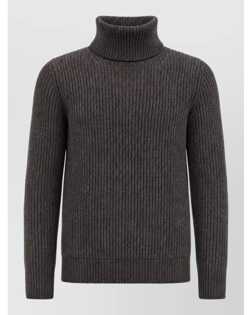 Fortela Gray Cashmere Wool Sweatshirt