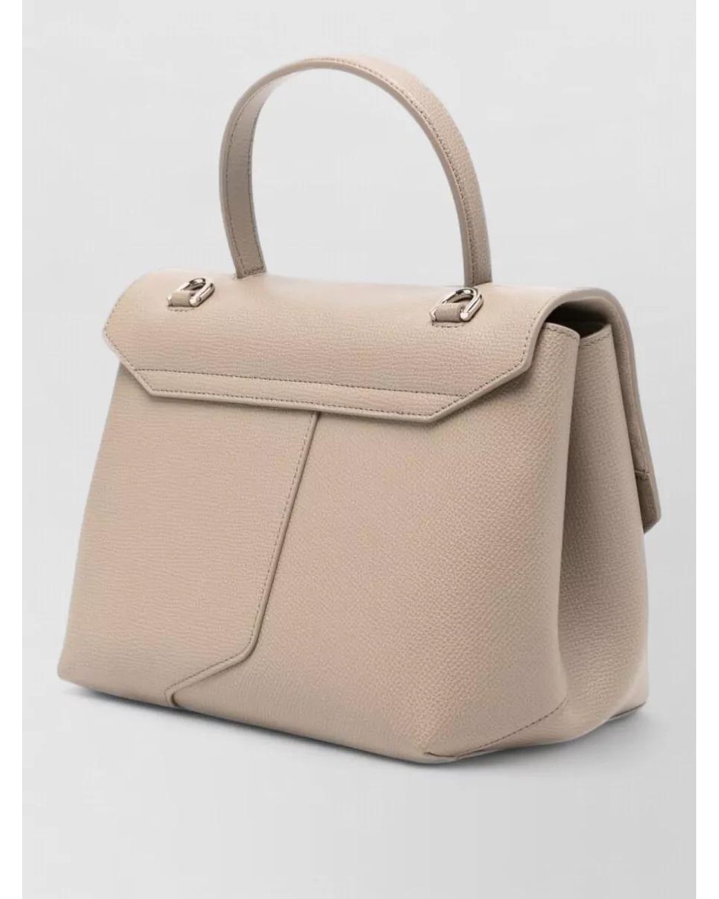 Emporio Armani Natural Grained Leather Shoulder Bag