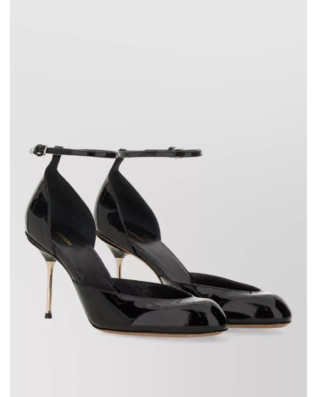 Sportmax Black Leather Mary Jane Pumps