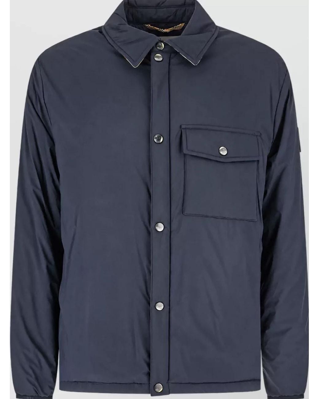 Burberry Blue Quilted Puffer Jacket for men