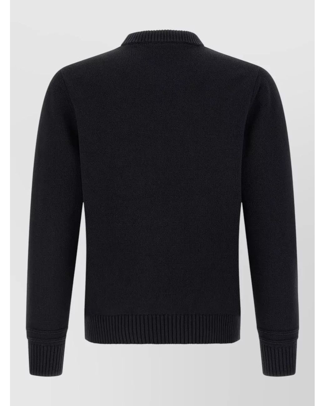 Gucci Blue Intarsia Knit Long-Sleeve Sweater for men