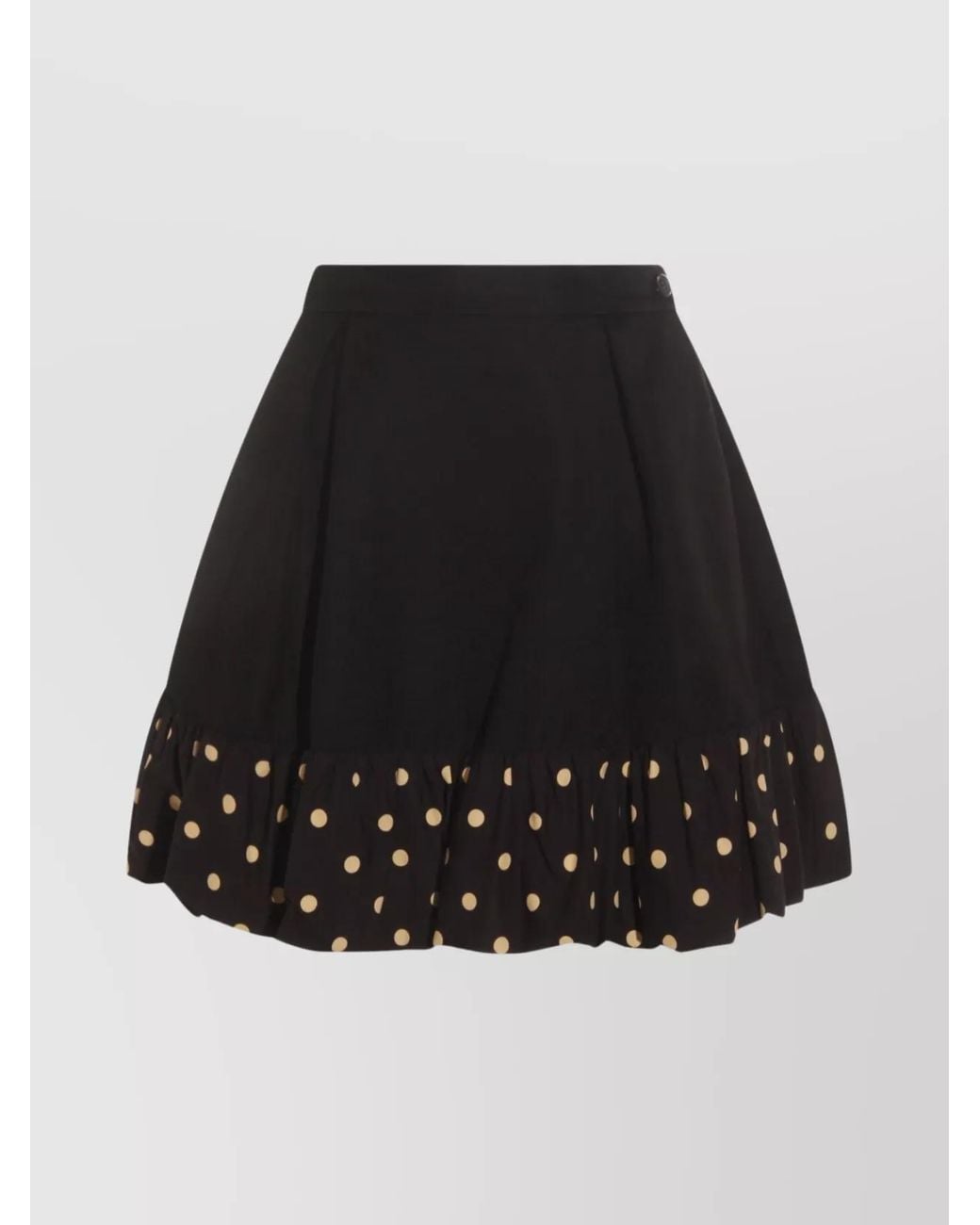Moschino Black Virgin Wool A-Line Skirt
