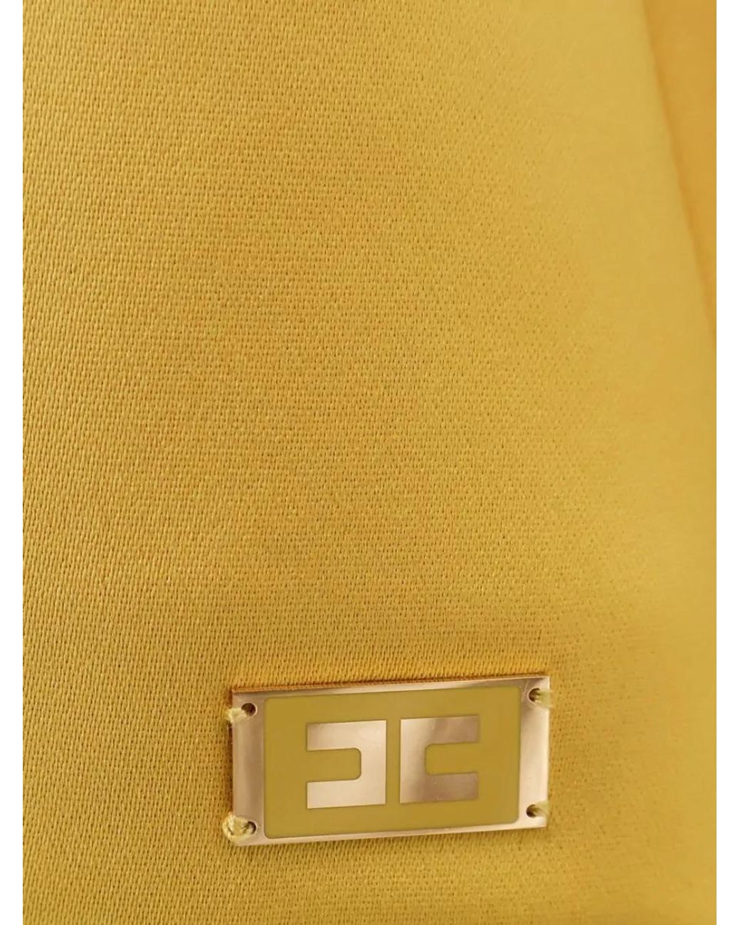 Elisabetta Franchi Yellow Satin Mini Dress