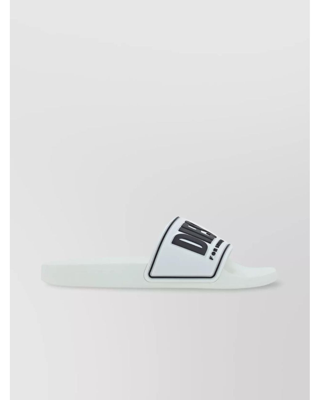 DIESEL Blue Logo-Detail Slides for men