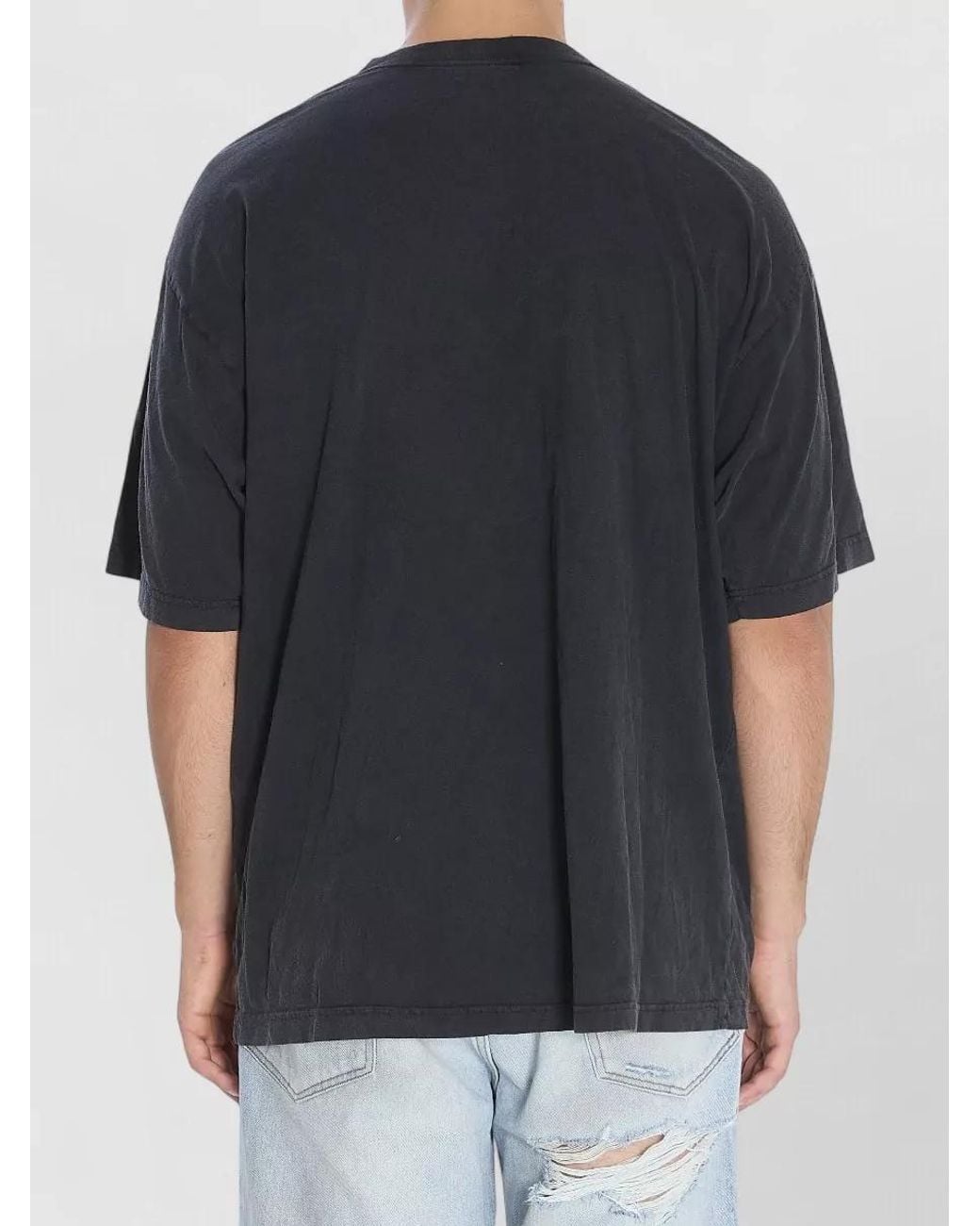Balenciaga Black Cotton Printed Regular-Fit T-Shirt for men