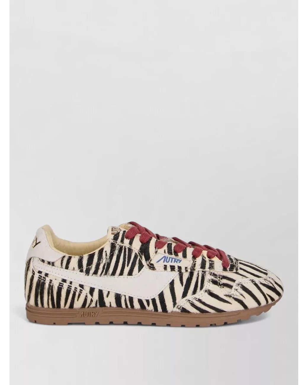 Autry Multicolor Leather Striped Lace-Up Sneakers