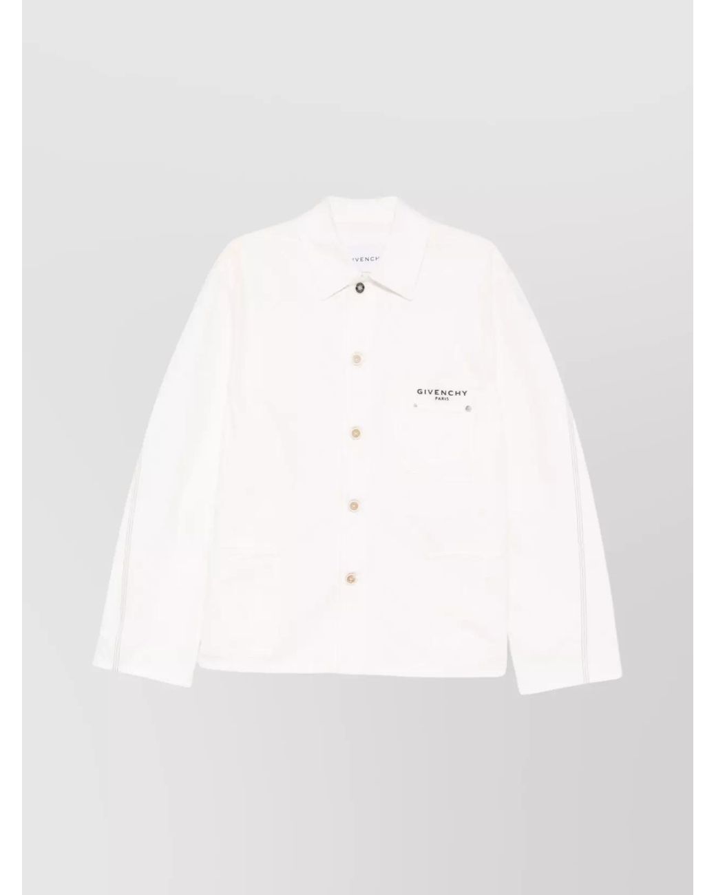 Givenchy White Denim Shirt Jacket for men