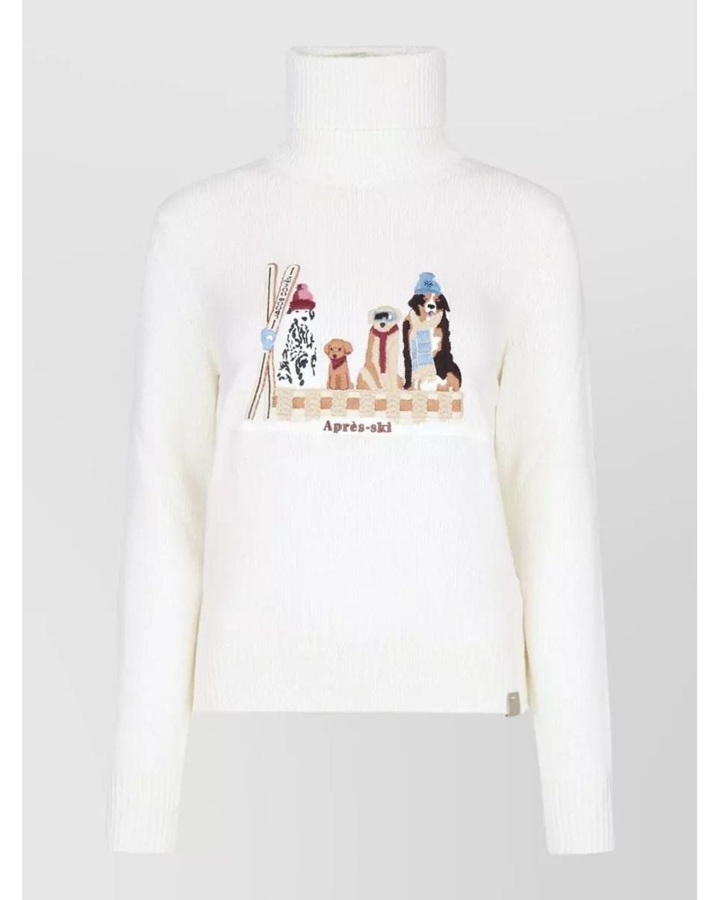 Jacob Cohen White Embroidered Dogs Sweatshirt