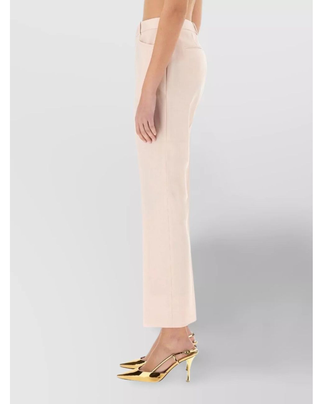 Tom Ford Pink Straight-Leg Cropped Trousers