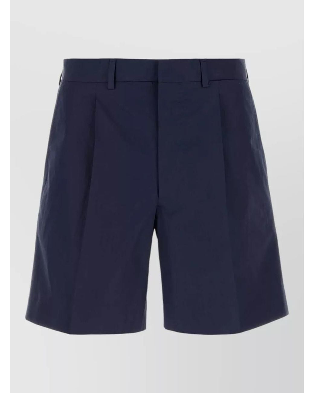 Prada Blue Cotton Tailored Bermuda Shorts for men