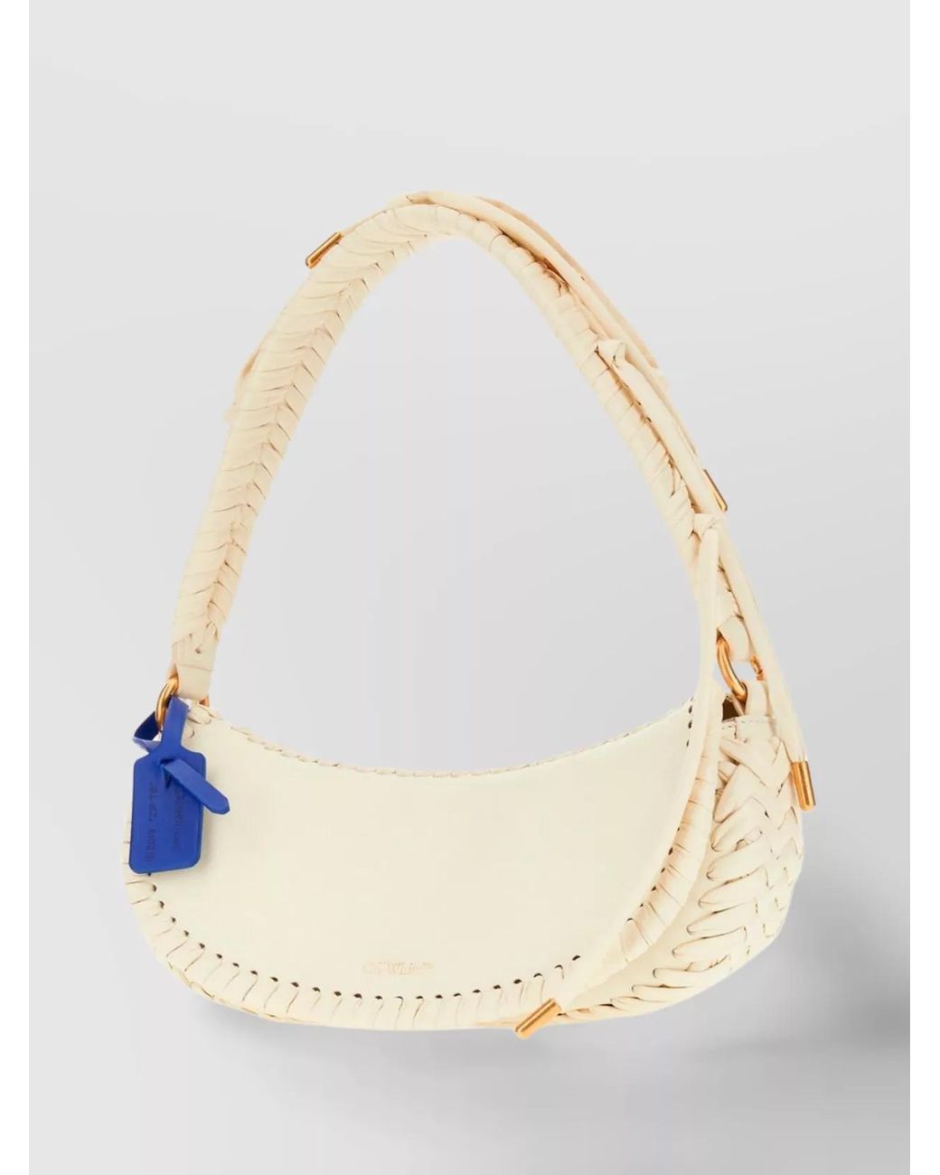Off-White c/o Virgil Abloh Natural Edge Leather Shoulder Bag
