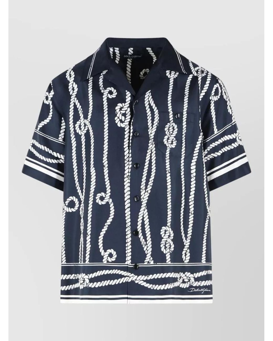 Dolce & Gabbana Blue Silk Shirt for men