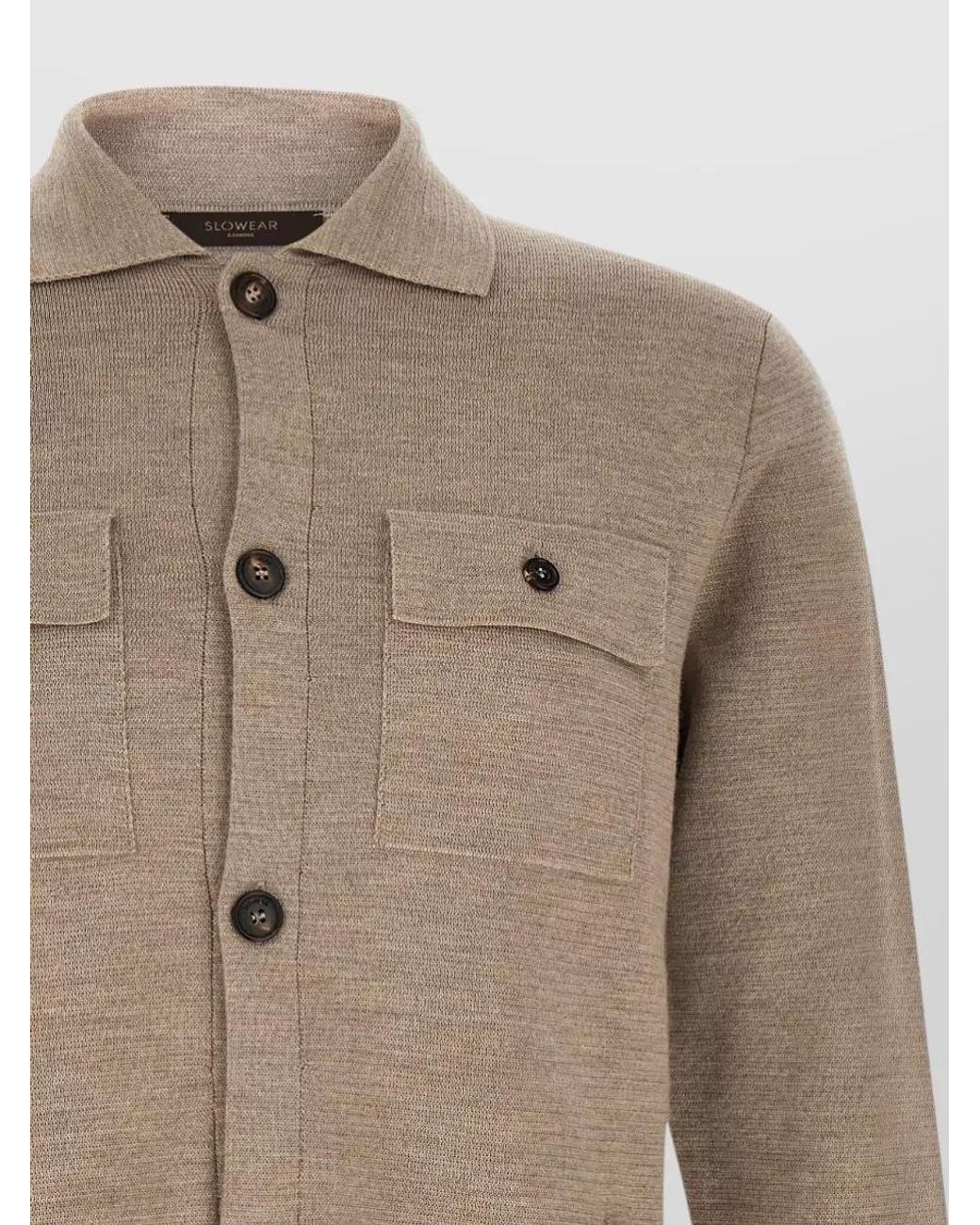 Zanone Natural Virgin Wool Shirt Jacket for men