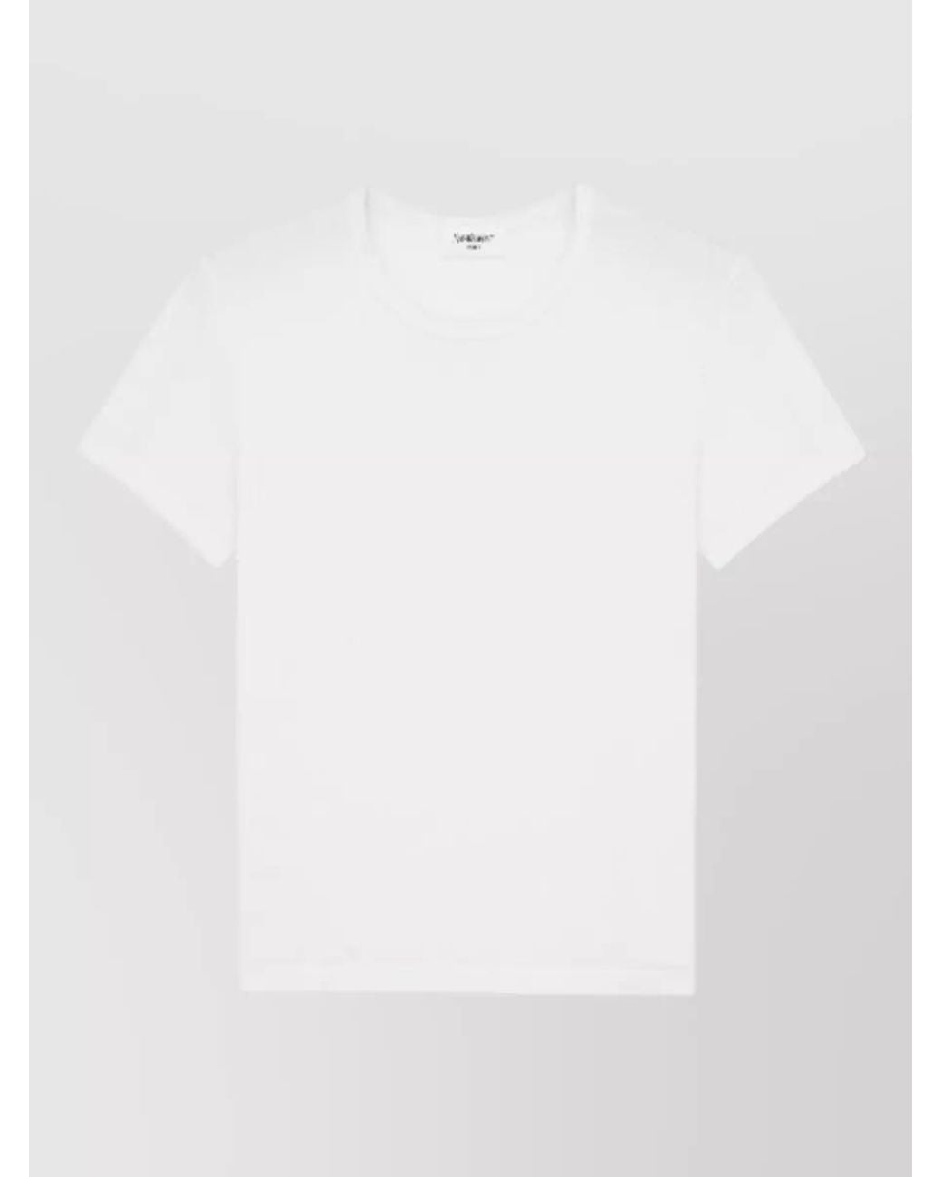 Saint Laurent White Cotton Slim-Fit T-Shirt