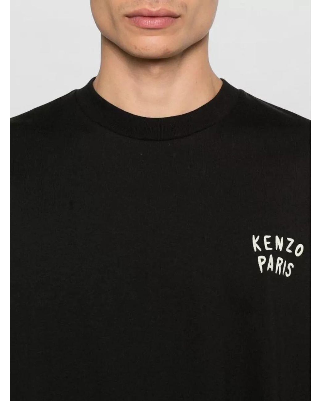 KENZO Black Cotton Relaxed-Fit Long-Sleeve T-Shirt for men