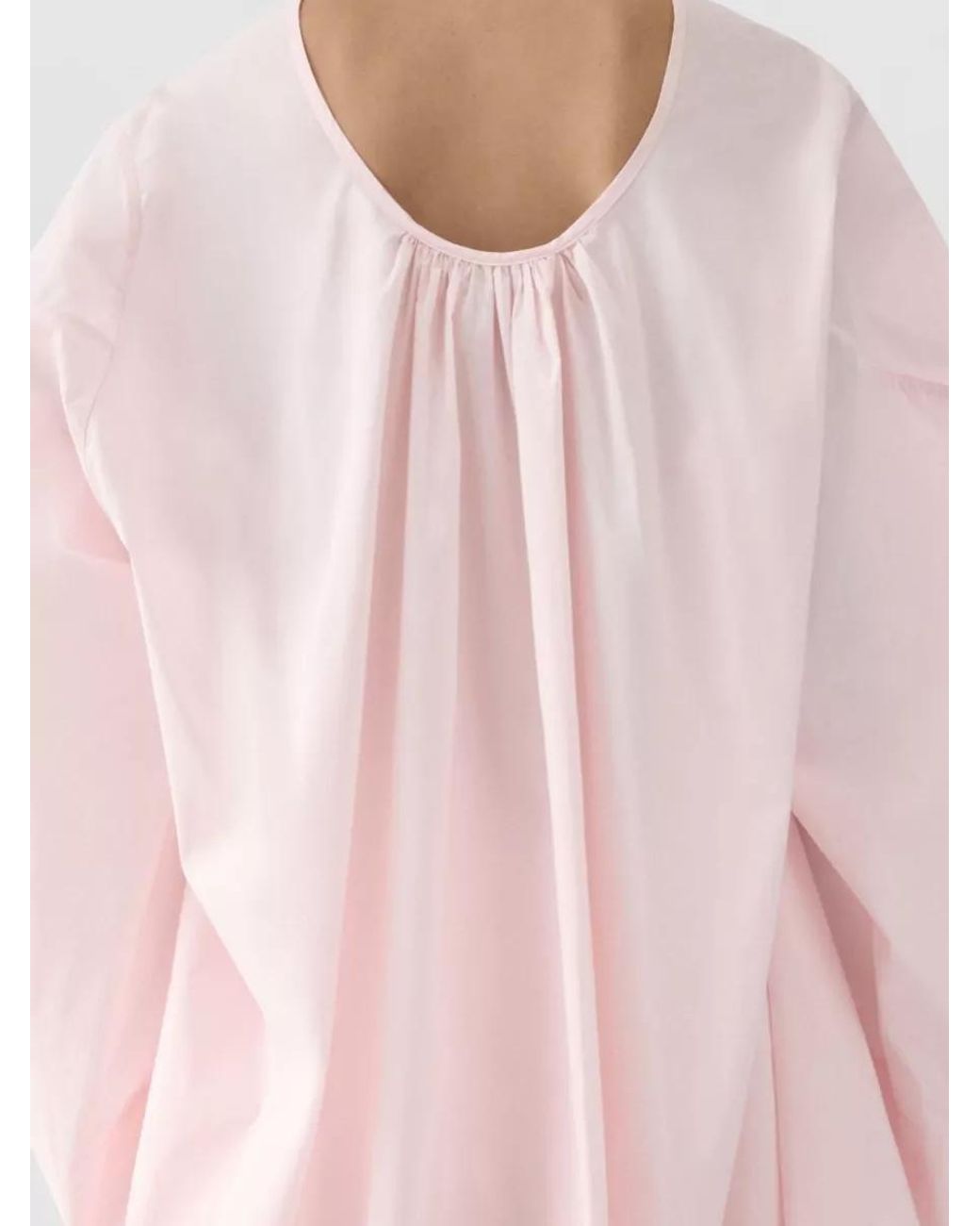 Jacquemus Pink Textured V-Neck Long-Sleeve Asymmetric Hem Mini Dress