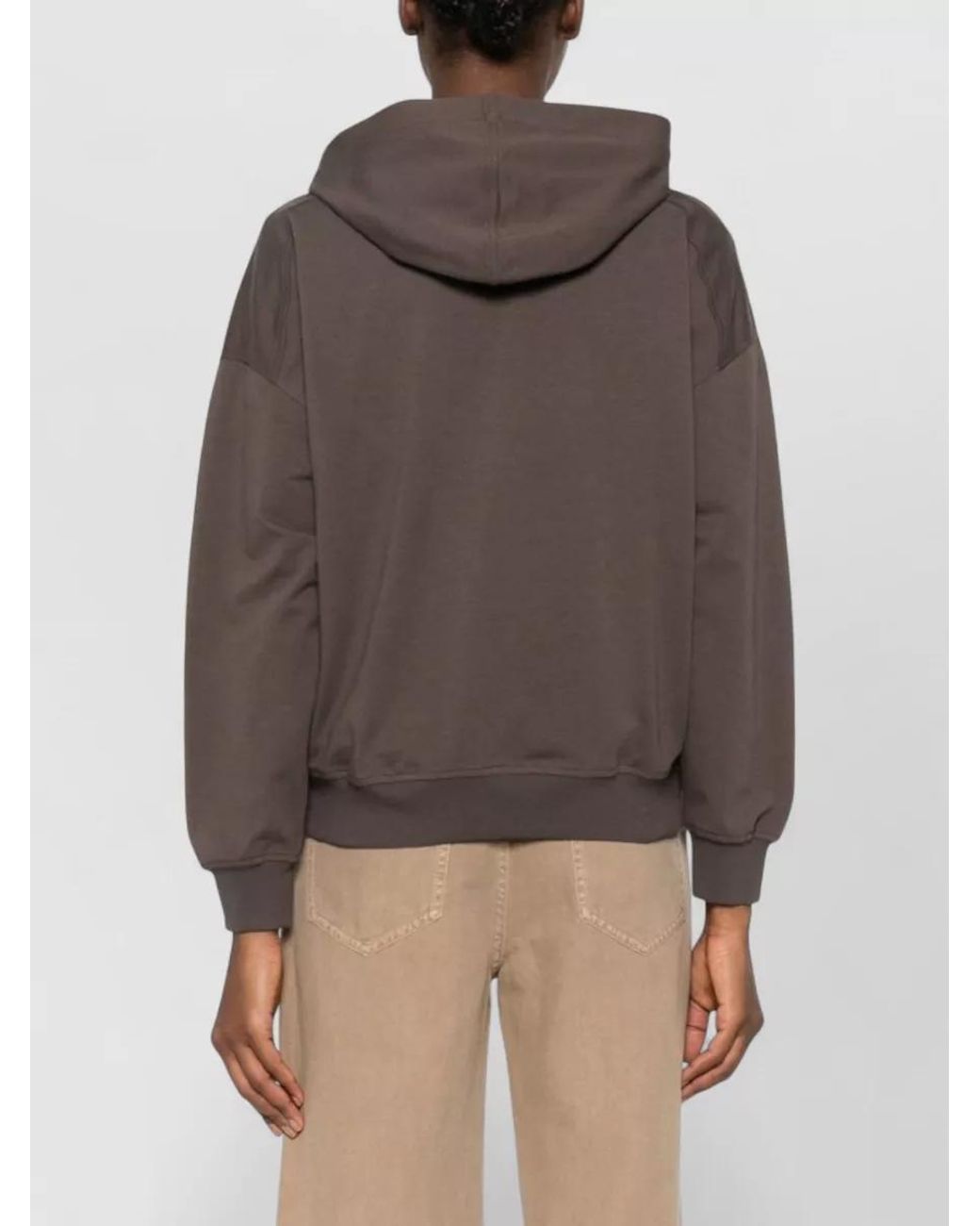 Brunello Cucinelli Brown Cotton Zip-Up Hoodie