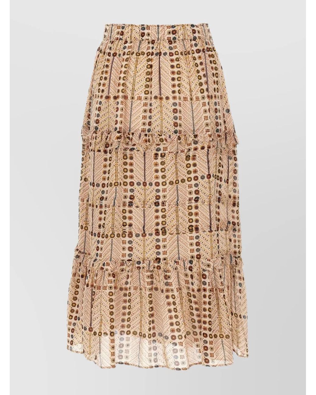 Isabel Marant Natural Cotton A-Line Skirt