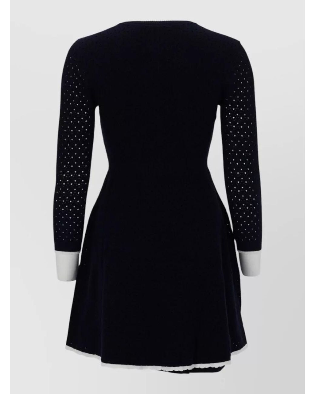 Self-Portrait Blue Slim-Fit Knit Mini Dress