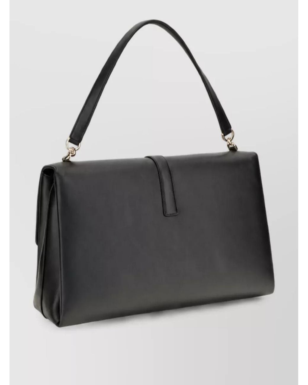Ferragamo Black Large Mia Leather Clutch Bag