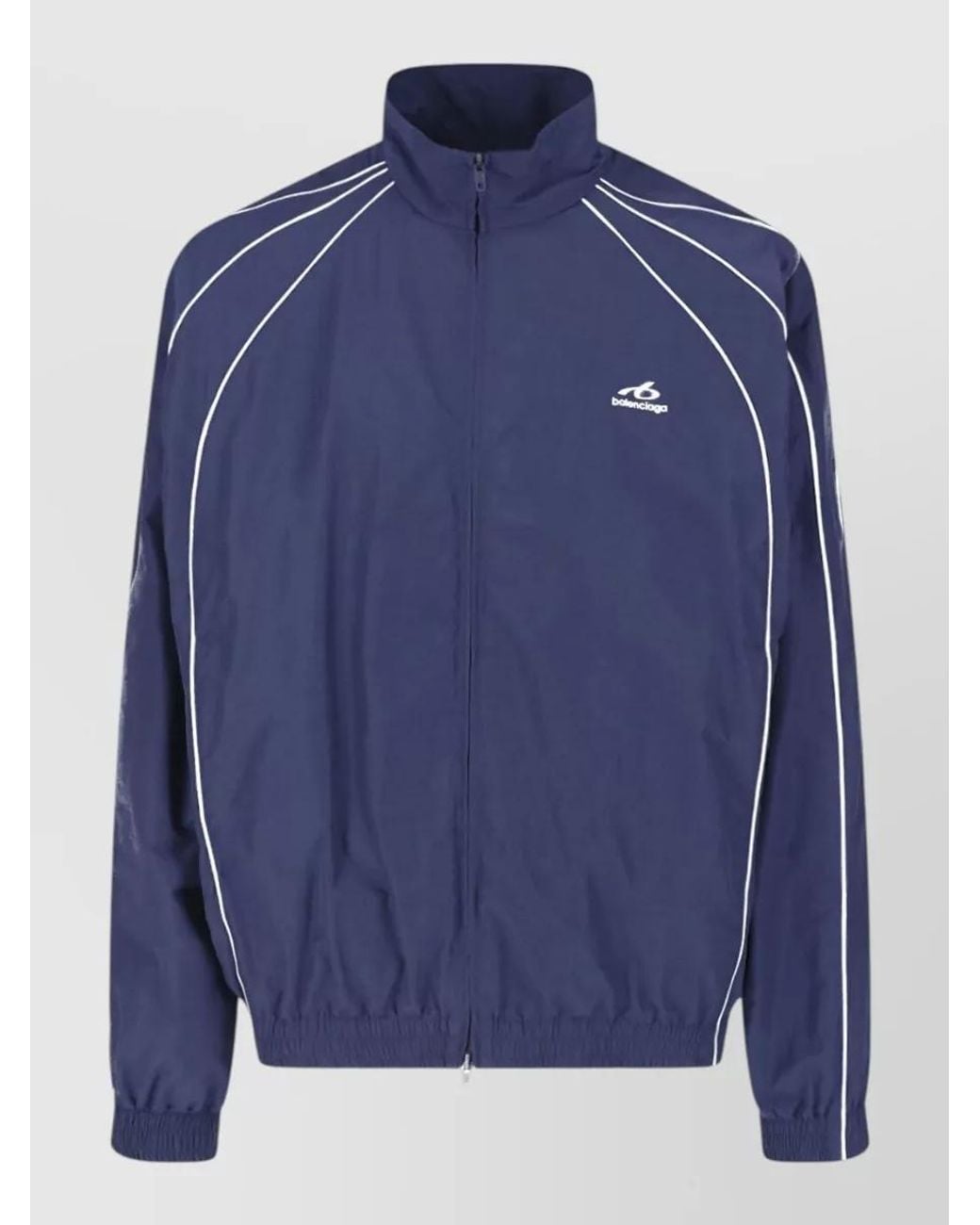 Balenciaga Blue Logo Print Track Jacket for men