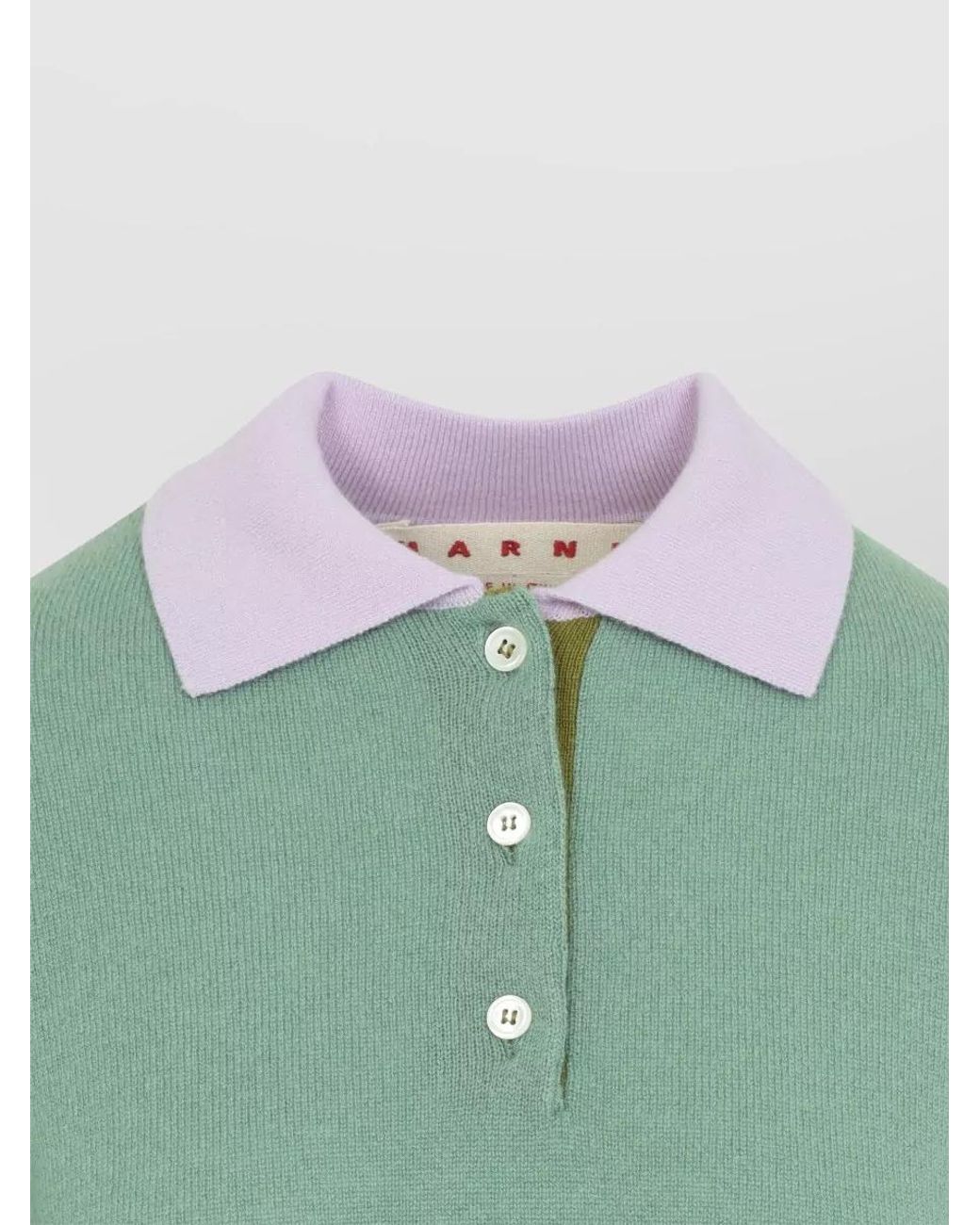 Marni Green Cashmere Turtleneck Sweater