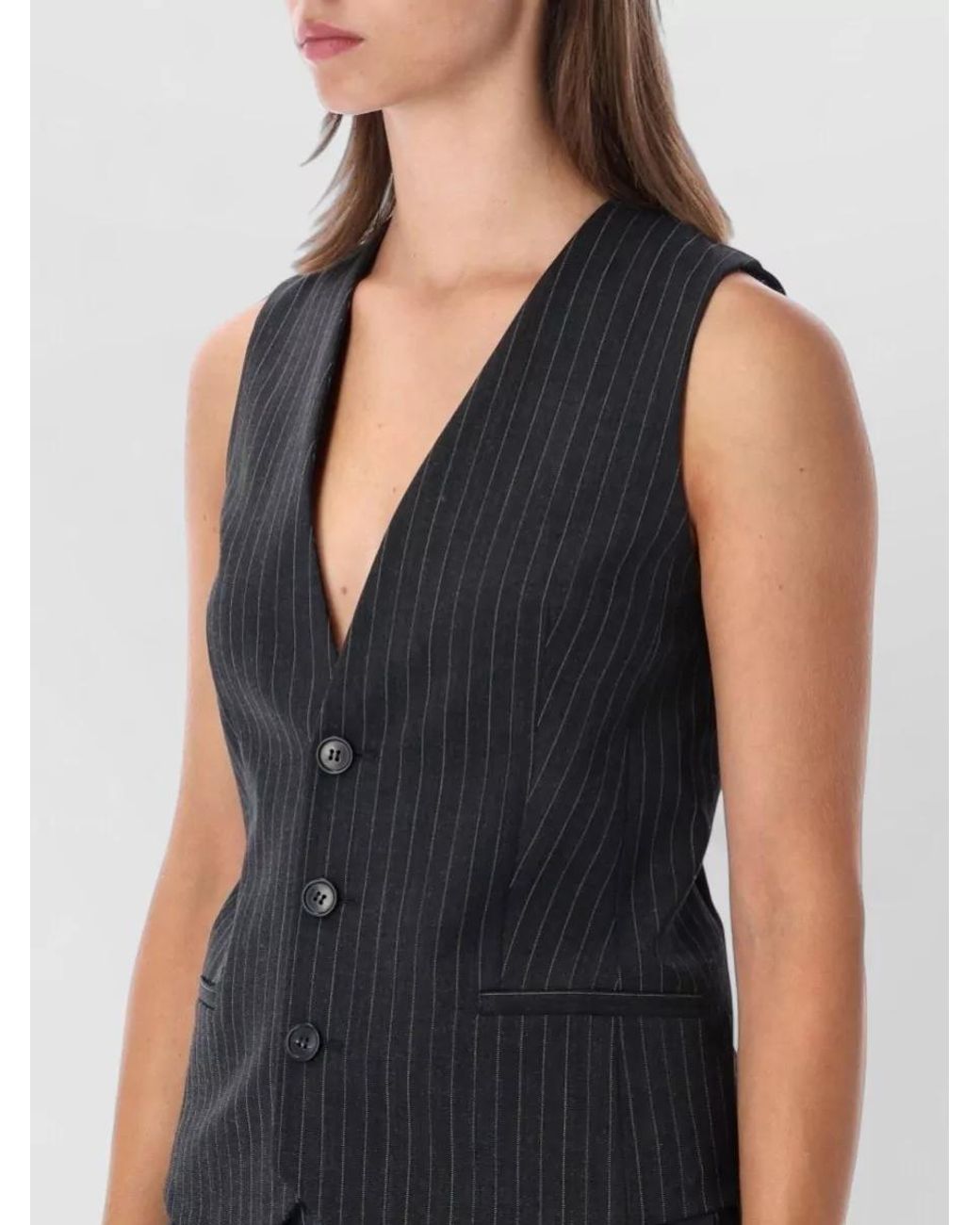 MM6 by Maison Margiela Blue Sleeveless Suit Vest