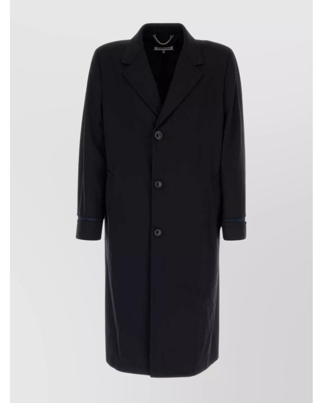 Maison Margiela Black Wool Single Breasted Coat for men