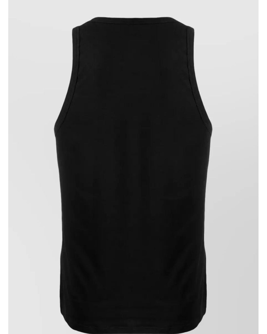 Versace Black Sleeveless Medusa Print Tank Top for men