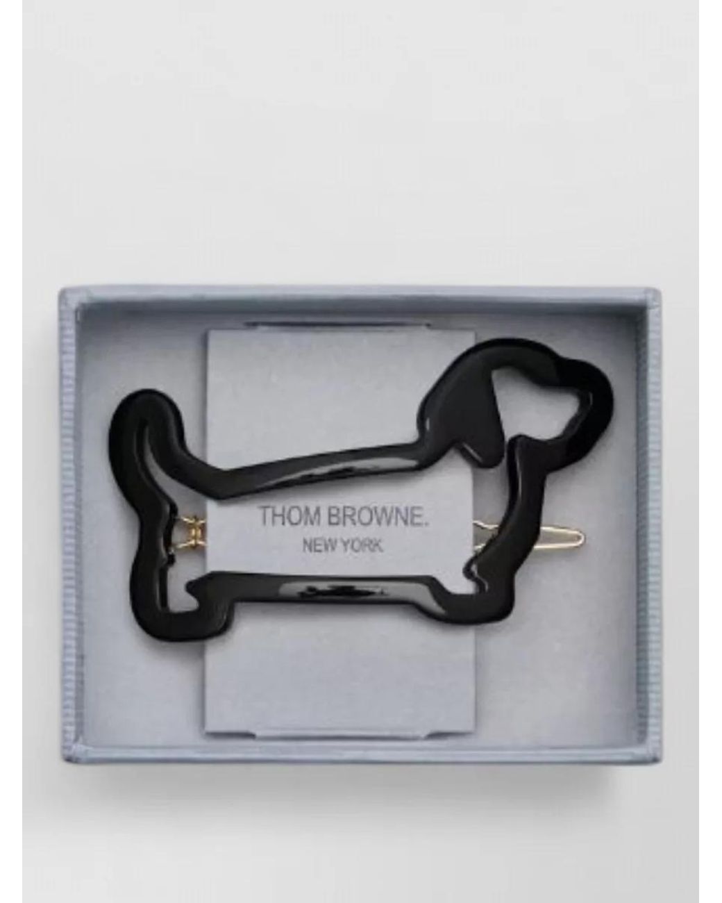 Thom Browne Black Acetate Hair Clip