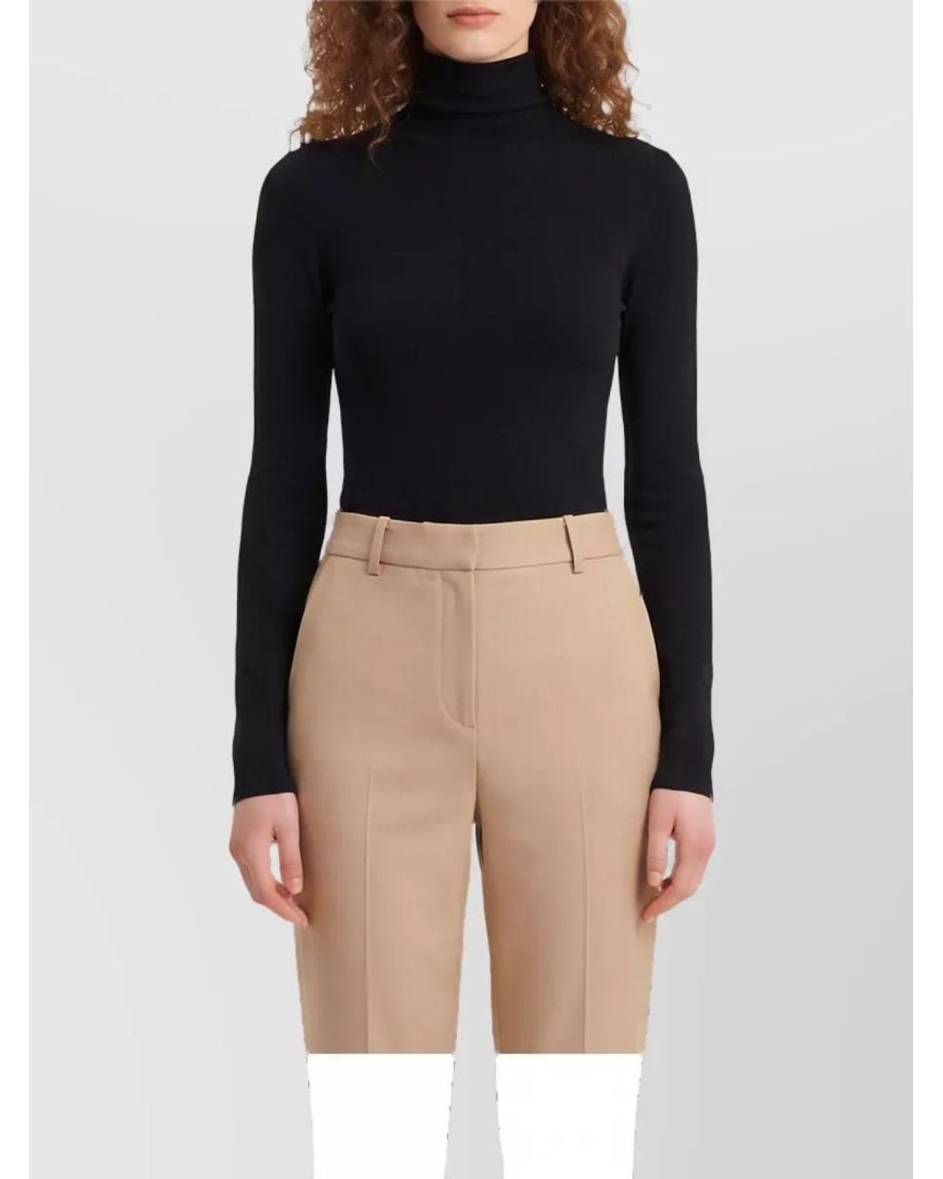 Gucci Black High-Neck Long-Sleeve Stretch Jersey Top