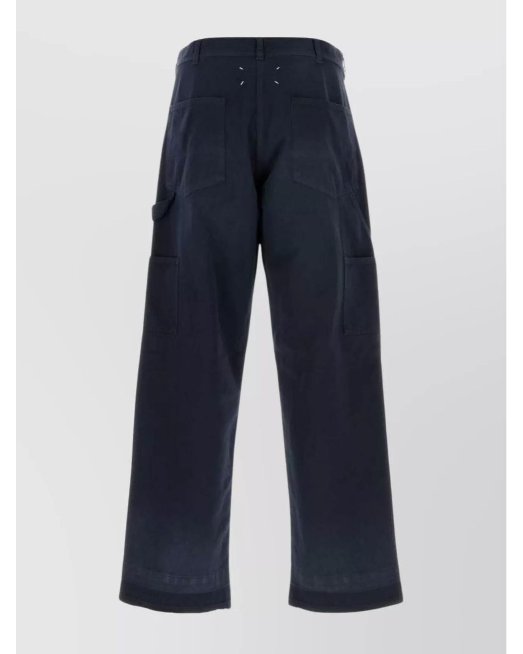Maison Margiela Blue Cotton Pinstriped Wide-Leg Jeans for men