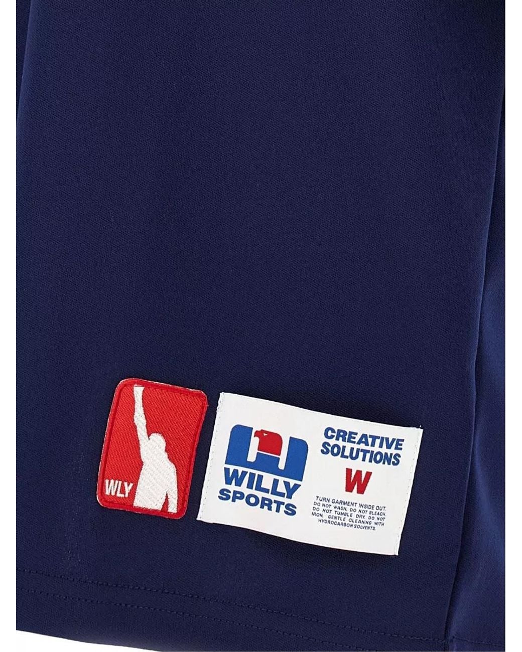Willy Chavarria Blue Oversized Short-Sleeve V-Neck T-Shirt for men