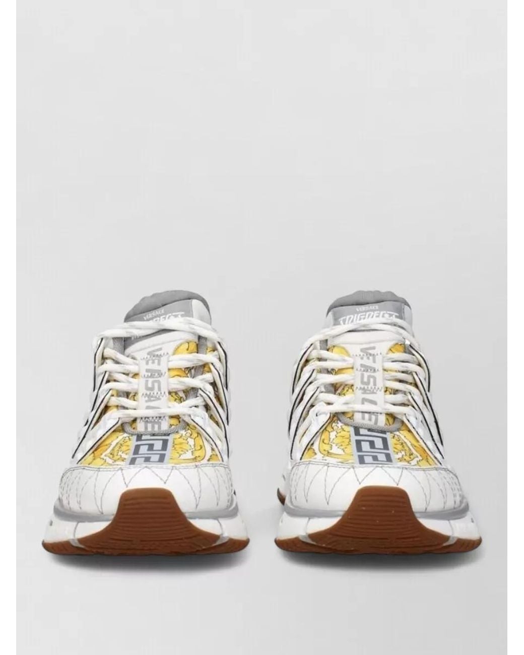 Versace Metallic Leather Low-Top Sneakers